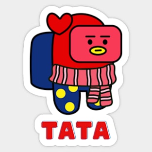 Among Us BT21 Tata Sticker